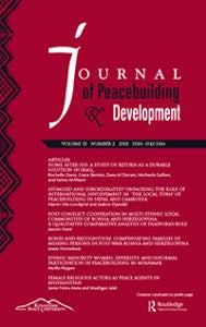 Cover of the Journal of Peacebuilding and Development