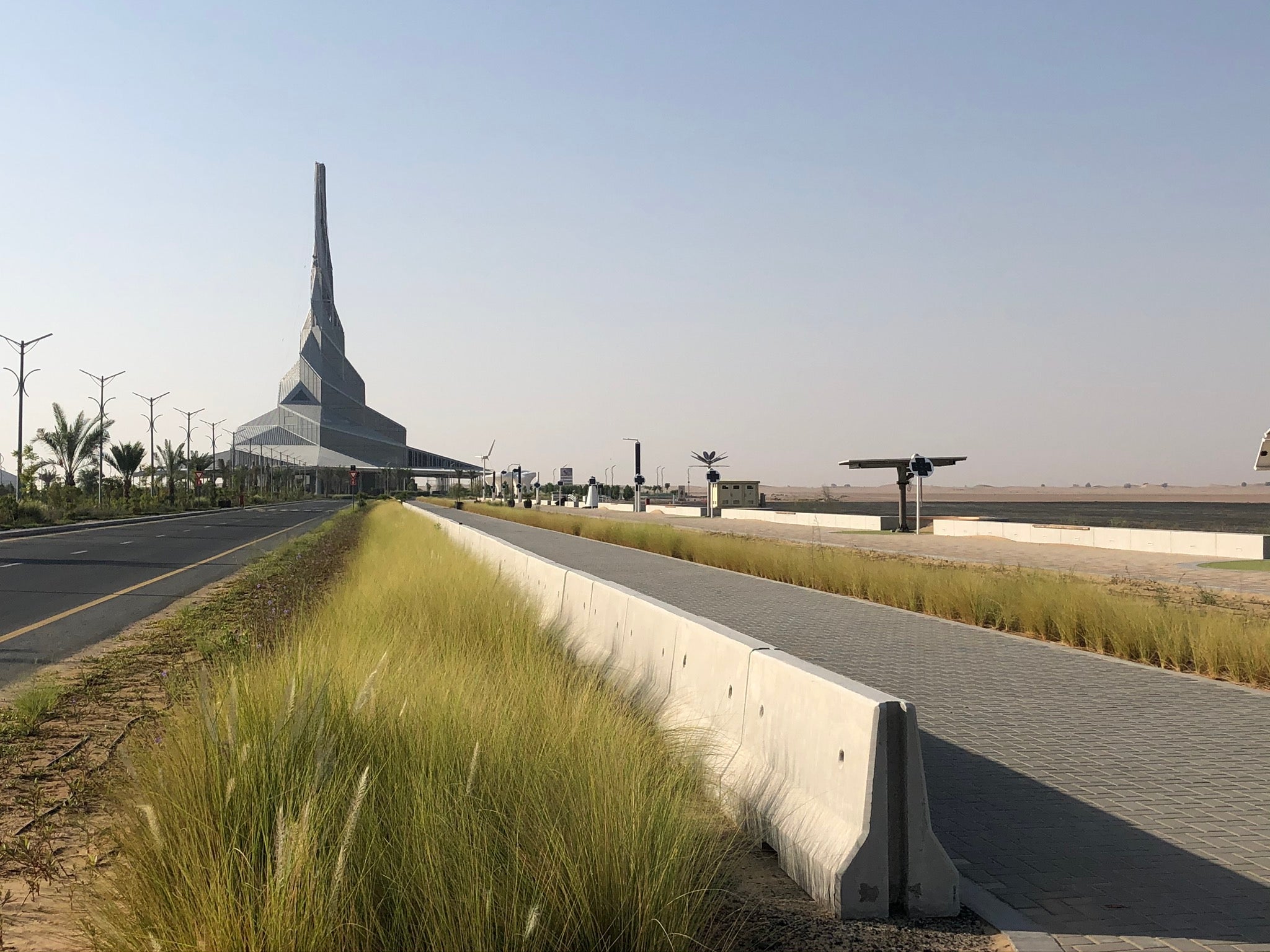 The nearly-completed Innovation Centre at Dubai’s Mohammed bin Rashid Al Maktoum Solar Park. The Center will offer educational programming on green energy.