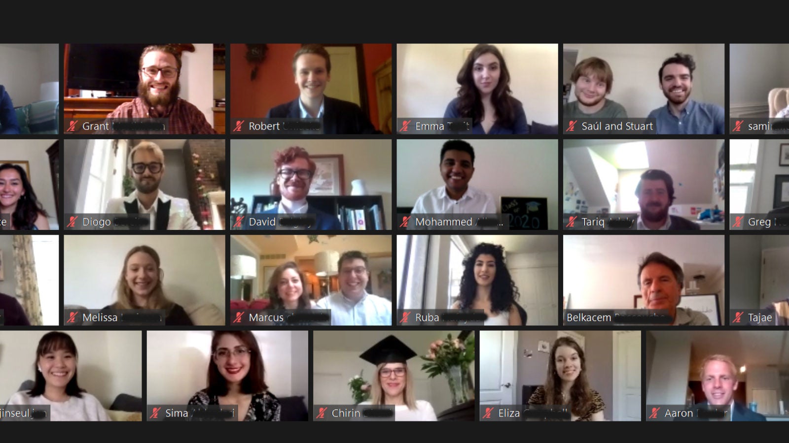 Class of 2020 group photo taken over Zoom