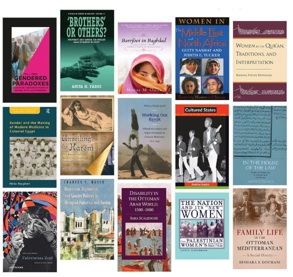 Collage of books written by CCAS faculty and alums