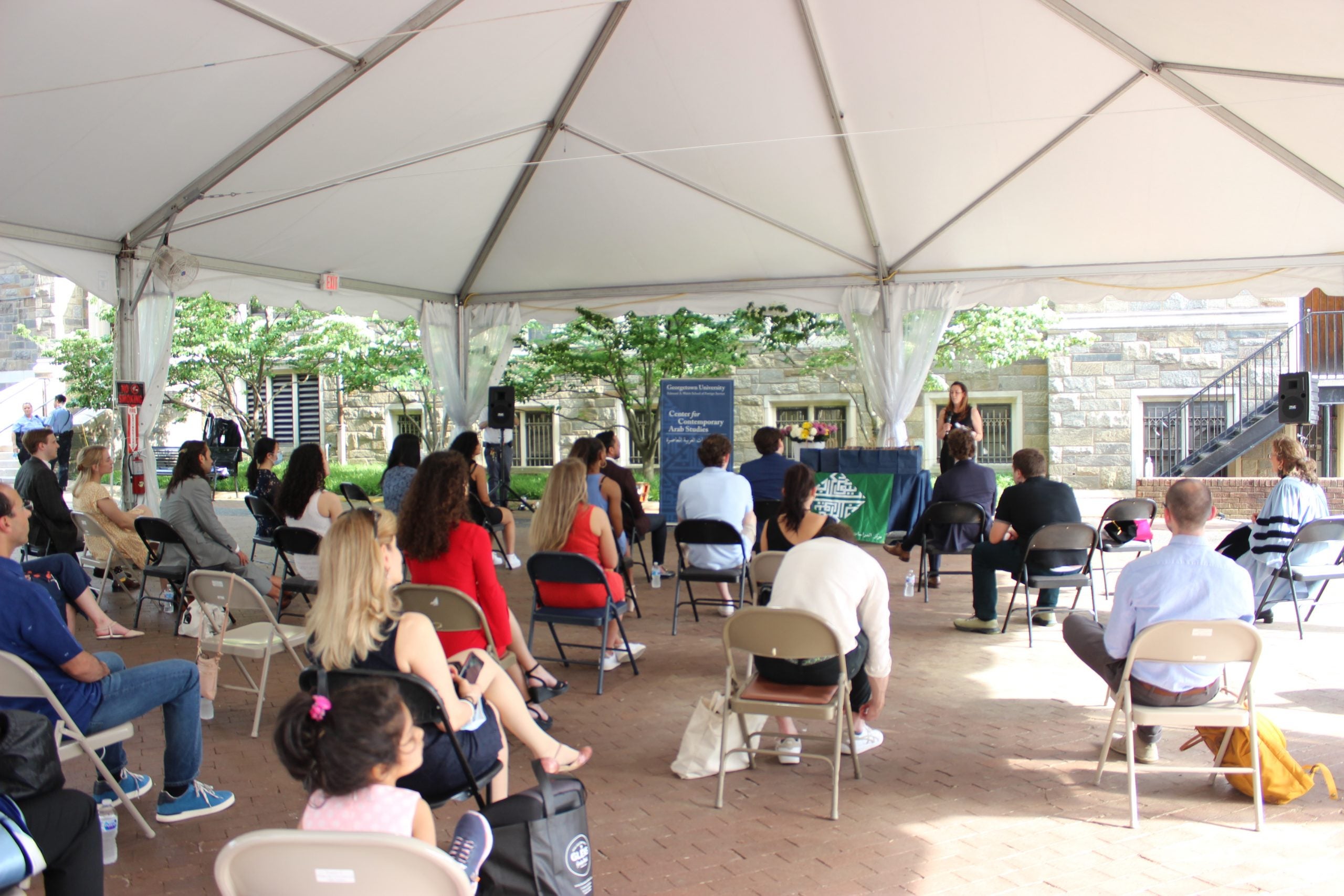 Students gathered at graduation