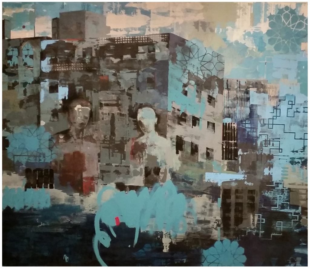 Abstract painting by Reem Bassous