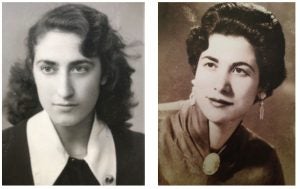black and white photos of Najwa and Fatimah