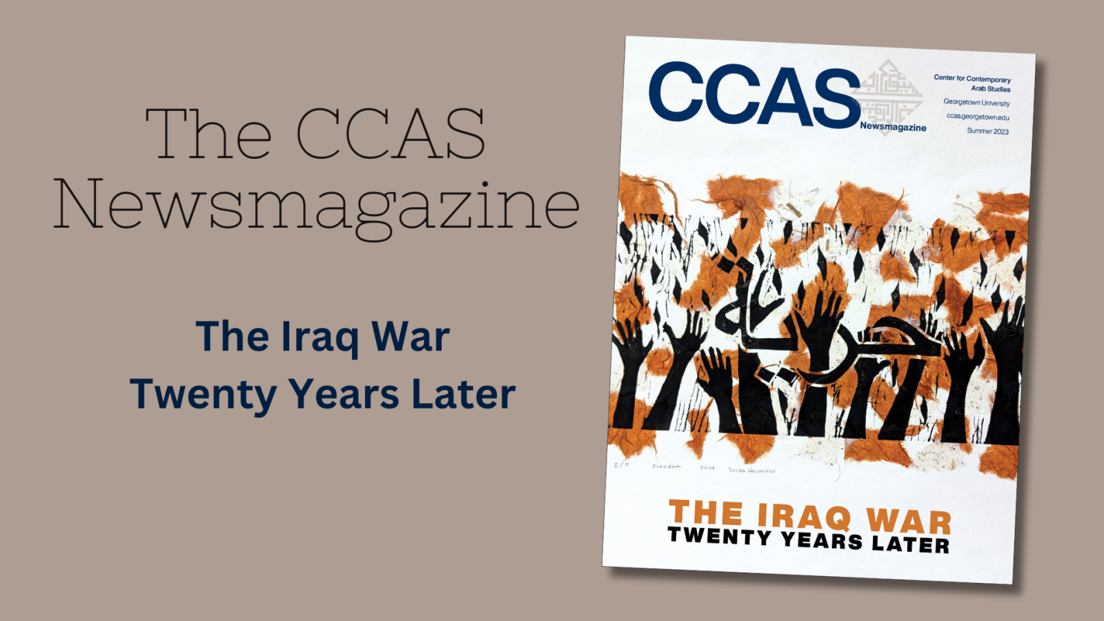 banner featuring an image of the cover of the CCAS summer 2023 magazine