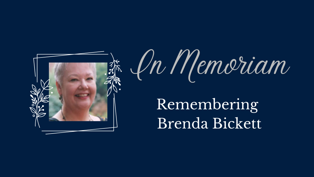 Banner image that says Remembering Brenda Bickett