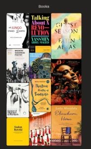 A collection of books by Sudanese authors from the Teach Sudan resources page