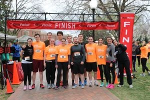 Runners in front of finish line
