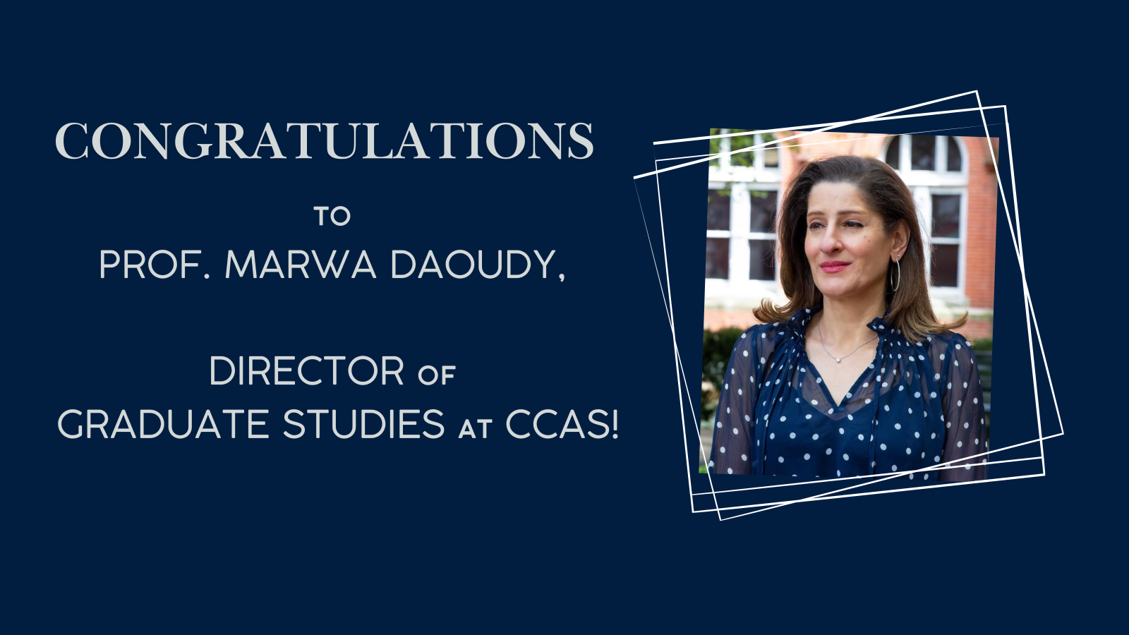 Prof. Dauody, Director of Graduate Studies
