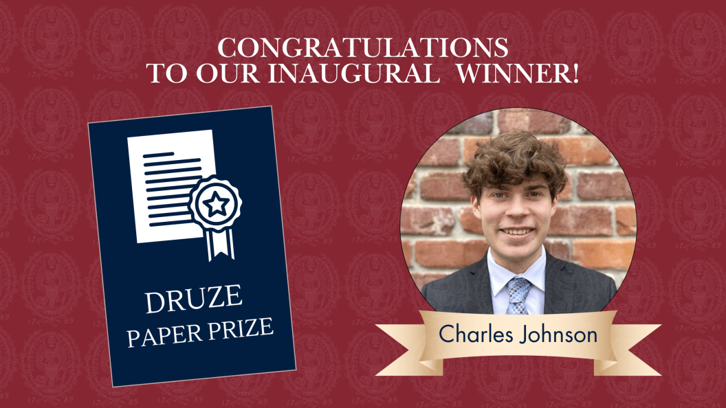 banner for first druze paper prize