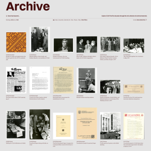 screenshot of archive page