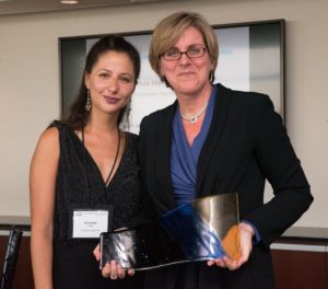 Dorothee Myriam Kellou receiving award