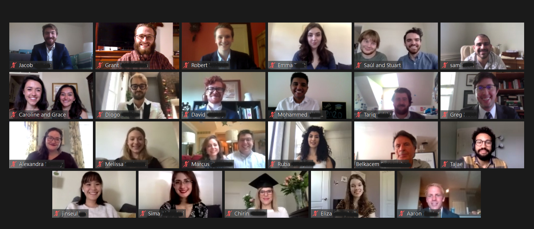 Class of 2020 group photo taken over Zoom