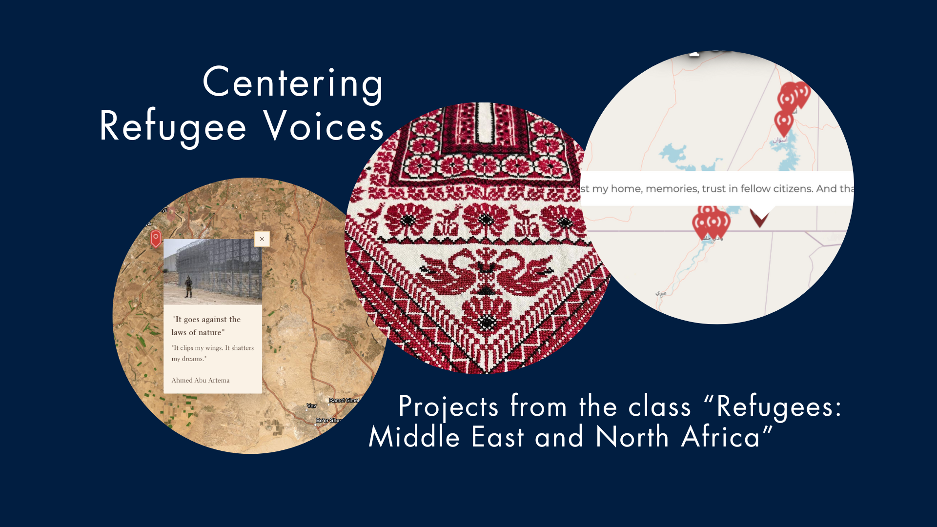 Banner that says Centering Refugee Voices