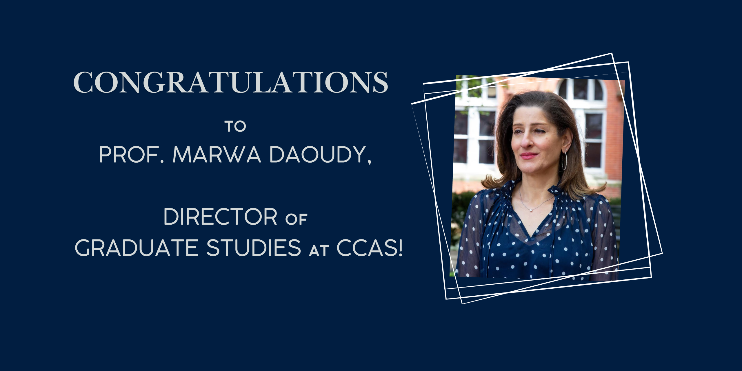 Prof. Dauody, Director of Graduate Studies