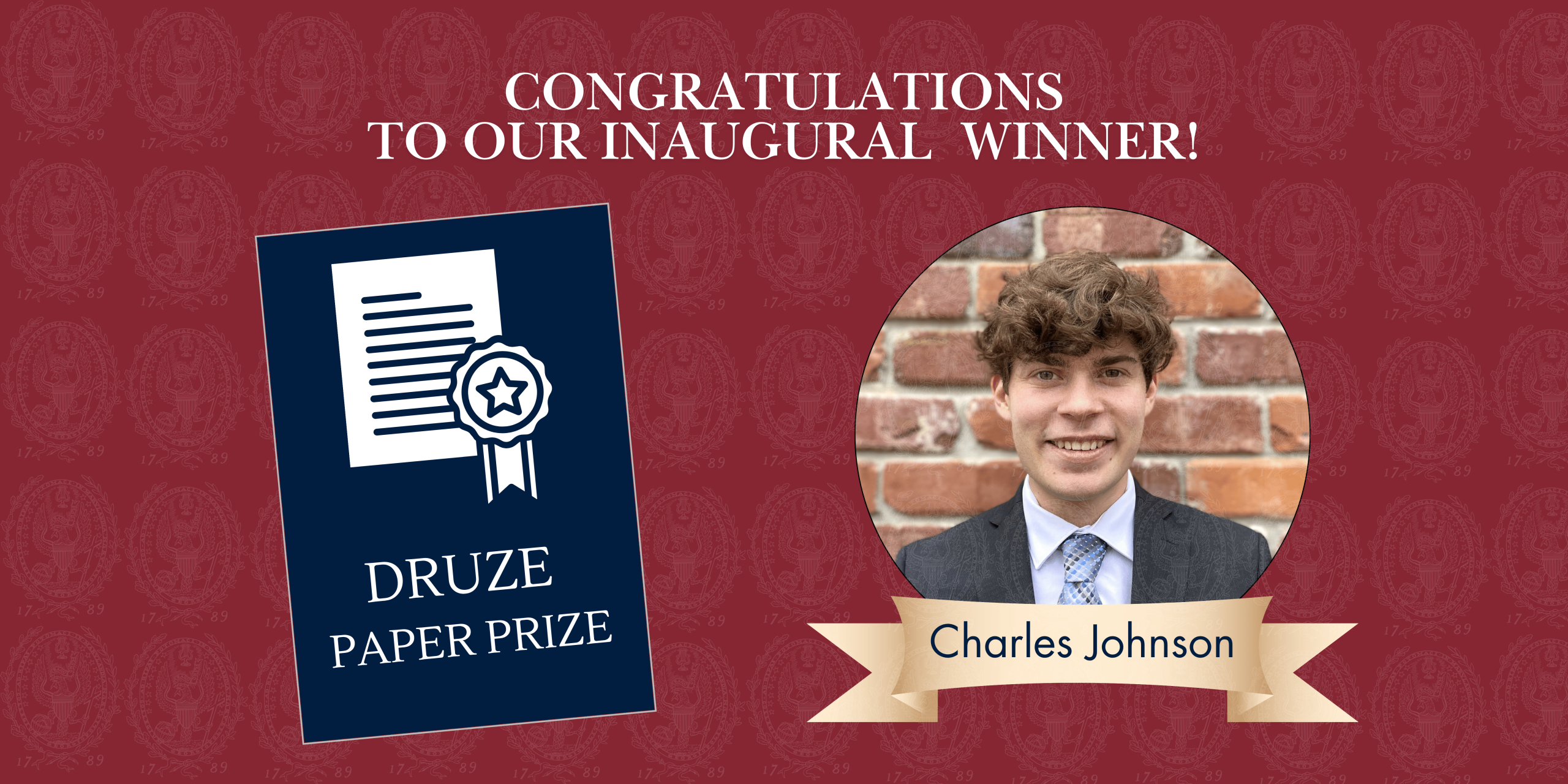 banner for first druze paper prize