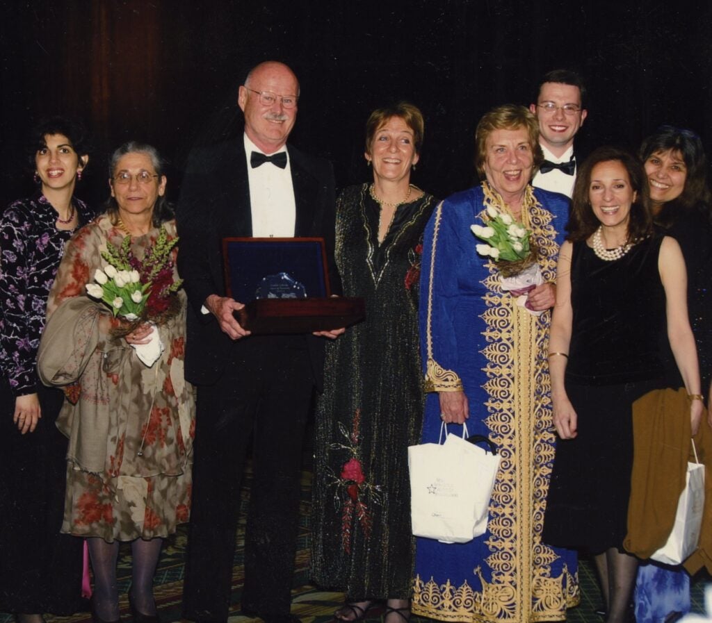 2005 - CCAS AWARDED SPIRIT OF HUMANITY
CCAS faculty accept the Kahlil Gibran Spirit of Humanity Award, which recognized the Center’s  leadership in promoting understanding of the Arab world in the post-9/11 era when Arab and Muslim communities in the U.S. were often misrepresented.