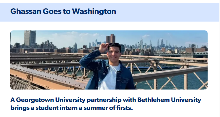 Clip of Bethlehem University Article