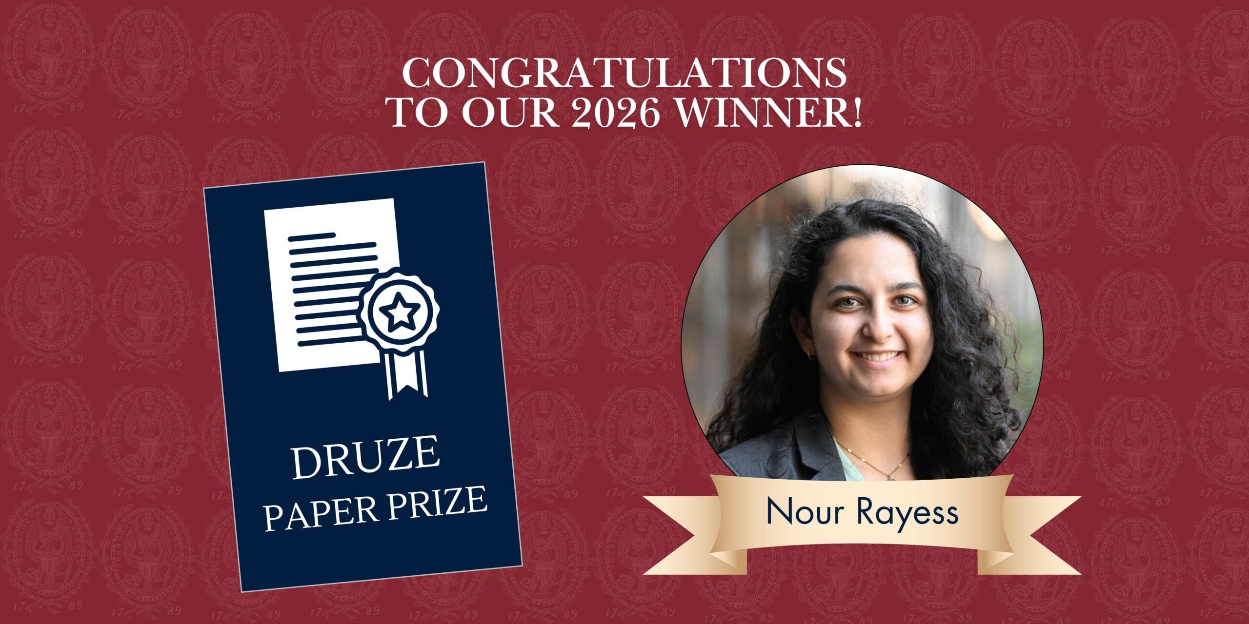 Druze Paper Prize winner